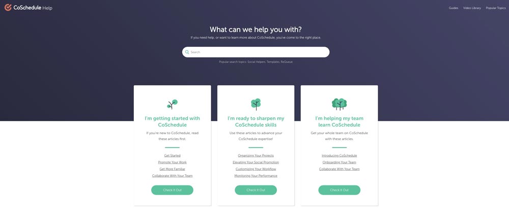 CoSchedule Home page